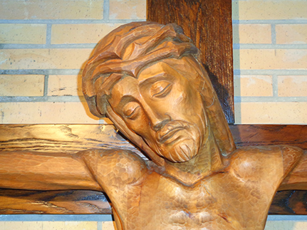 Detalle del rostro del Crucificado de La Esperanza